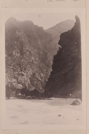 "Views on the Green River," Canon of Lodore Series. Dunn's Cliff from Triplet Falls
