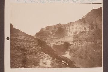 Upstream from above Bedrock Rapid; Mile 130.3