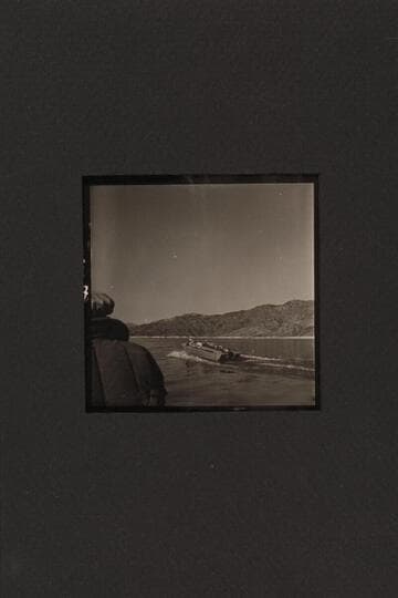 18-ft. boats under full power from the 25HP Evinrude motors on Lake Mead. The "I." John Riffey; Don Harris; Bill Belknap