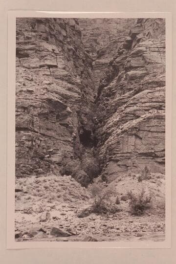 Winnie's Grotto from left bank of Green River