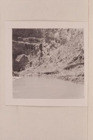 Looking up into the lagoon at the mouth of Kanab Creek. Bright Angel preliminary gauge: 107,000 cfs