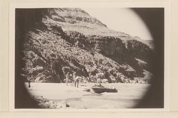 The "Rattlesnake" with the "Bootoo" behind her.  Mile 217 Rapid.  Approximate gauge:  90,500 cfs