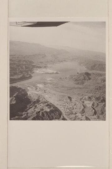 Washes at right of lower end of Iceberg Canyon; Sandy Point. Note the silt down past Sandy Point