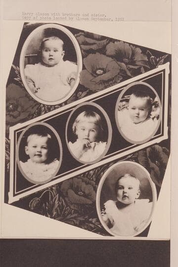Harry Aleson with brothers and sisters. All born at Waterville, Iowa