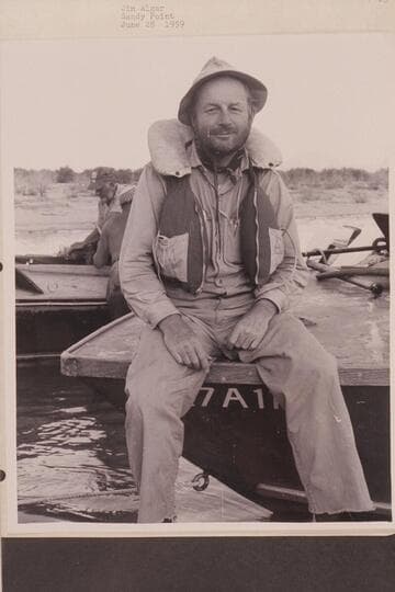 Jim Algar. Sandy Point. Jim was director of the Disney crew which completed a traverse of the Grand Canyon in 1959, June