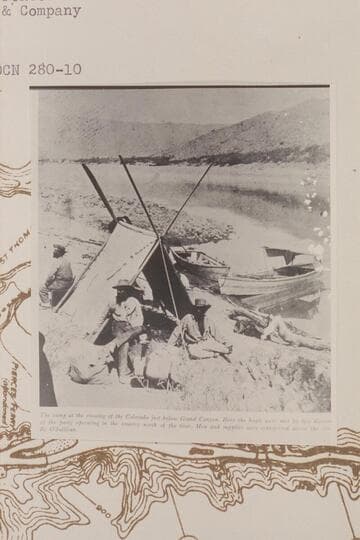 Wheeler Expedition at the crossing below Grand Canyon