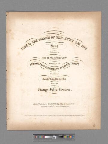 Love is the charm of this ev'ry day life / words by N. L. Riter ; music by G. Benkert