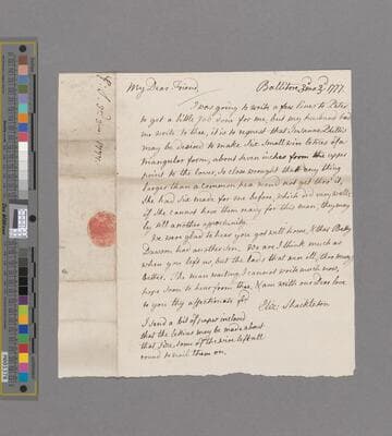 Shackleton, Elizabeth (Carleton). Letter to Elizabeth (Pim) Pike