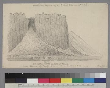 Basaltic Cliffs on left of trail - near Head of Raft river