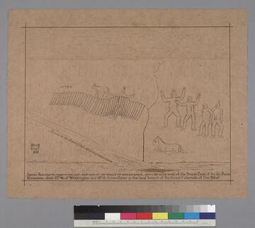 Indian Record on a Sand-Stone Cliff