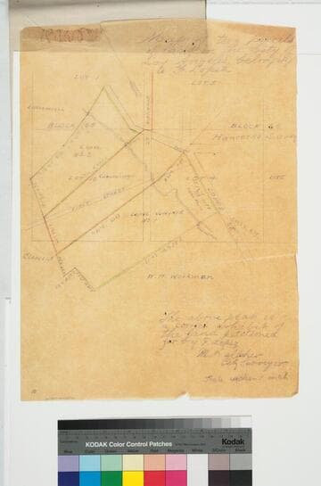 Map of two parcels.; belonging to F. Lopez