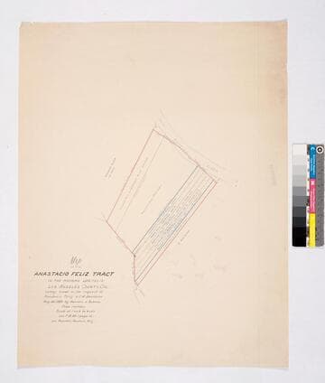 Map of the Anastacio Feliz Tract in the Rancho Los Feliz