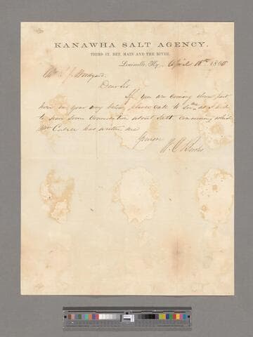 W. C. Brooks letter to Levi J. Woodyard