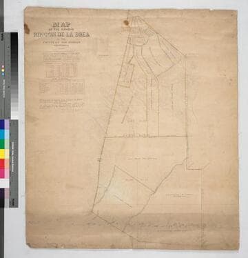 Map of the Rancho Rincón de la Brea subdivision