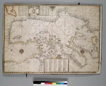 Portolan atlas, engraved, with manuscript additions : [cartographic material] : [manuscript]