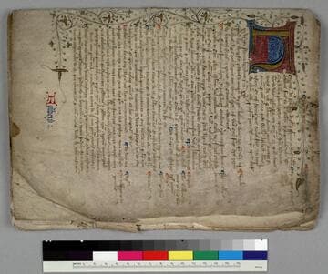 Fragment from a Register of writs : [manuscript]
