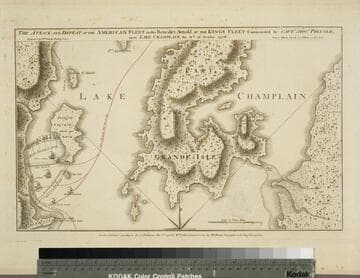 Attack and Defeat of the American Fleet under Benedict Arnold, by the King's Fleet Commanded by Captn. Thos. Pringle, upon Lake Champlain, the 11th of October, 1776