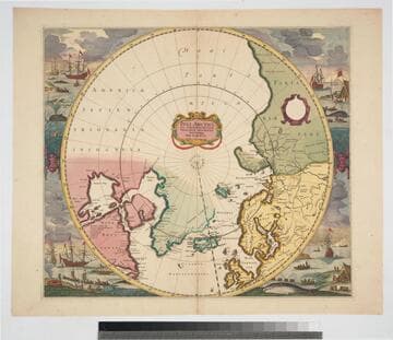 Poli Arctici, et circumiacentium terrarum descriptio novissima / per F. de Wit