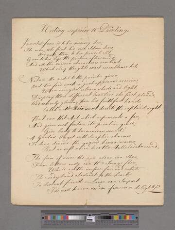 [Unknown author]. Writing superior to Painting : [a poem in 4 stanzas of 6 lines each]