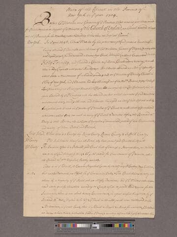 [-----]. State of the Church in the Province of New York