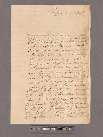 Codrington, Christopher. Letter to William Blathwayt
