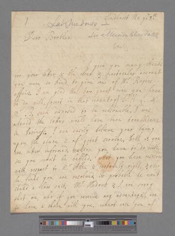 Medows, Jemima (Montague), Lady. Letter to Edward Montagu