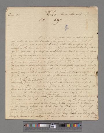 Montagu, Elizabeth (Robinson). Letter to Lord Thomas Lyttleton, 2nd Baron Lyttleton of Frankley