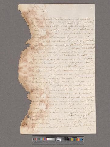 Thun, Franz Sigmund, Graf von. Letter to Charles II, King of England. Memoire