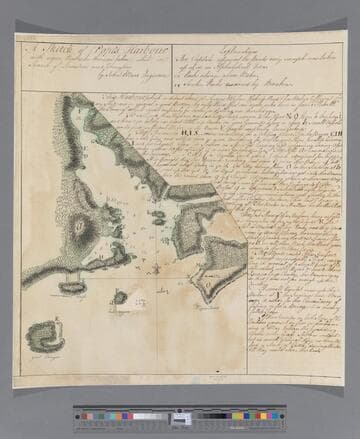 A sketch of Pope's Harbour with some remarks thereon taken while in search of limestone and freestone [cartographic material] / By John Marr, engineer