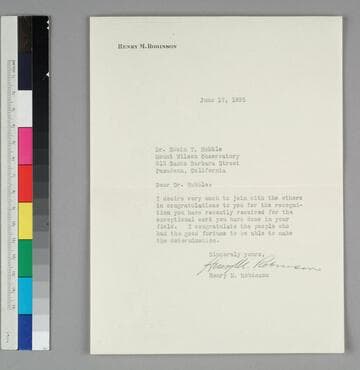 Henry Robinson writes to EPH