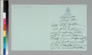 Physicist Albert Michelson writes to GBH