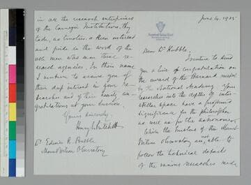 Henry Pritchett writes to EPH