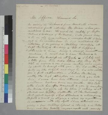 John Holbrook letter to Thomas Jefferson