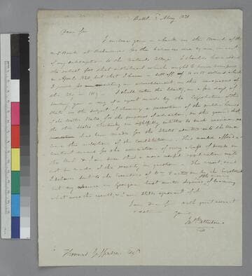 John Patterson, Baltimore, letter to Thomas Jefferson