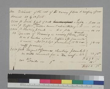 Arthur S. Brockenbrough estimate to Thomas Jefferson