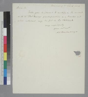 Arthur S. Brockenbrough, University of Virginia, letter to Thomas Jefferson, Monticello