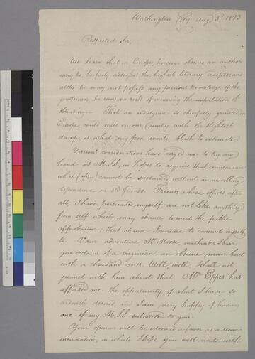 John Wilson, Washington, D.C., letter to Thomas Jefferson