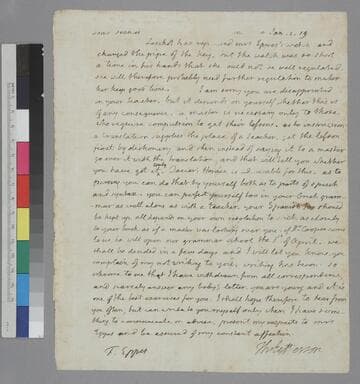 Thomas Jefferson, Monticello, letter to Francis Wayles Eppes