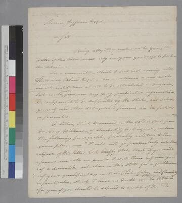 Patrick Kerr Rogers, Baltimore, letter to Thomas Jefferson