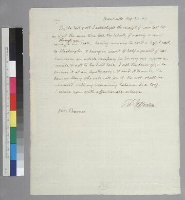 Thomas Jefferson, Monticello, letter to John Barnes