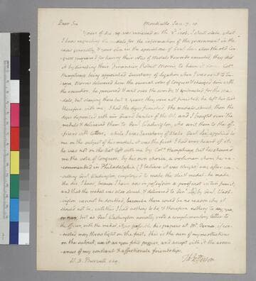 Thomas Jefferson, Monticello, letter to William A. Burwell, Washington, D.C