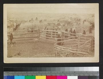 Bird's eye view at Indian village at Pine Ridge Agc., S.D