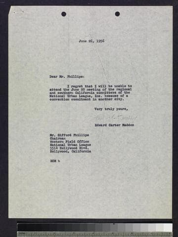 Letters by Phillips, Barbour and Maddox