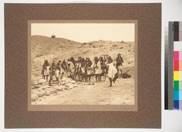Dramatic Flute Dance Ceremony. Hopi Indians, Mishongnovi, Northeast Arizona