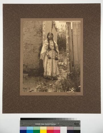 Trysting Place. Note buckskin wedding dress