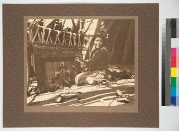 Navajo Blanket Weaver. The Navajo tribe sell over a million dollars in blankets every year. Navajo Reservation, Arizona