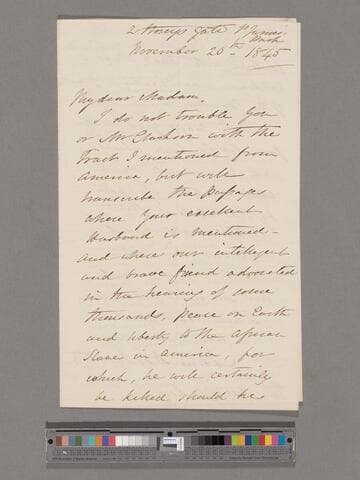 Montagu, Anne D. B. Letter to Catherine (Buck) Clarkson