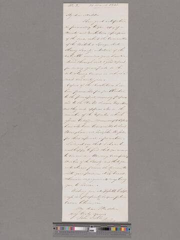 Madden, Richard Robert.  Letter to the British Foreign Anti-Slavery Society, London