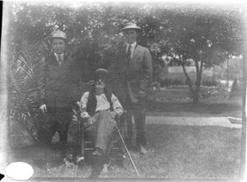 A group portrait of B.F. Pearson's three