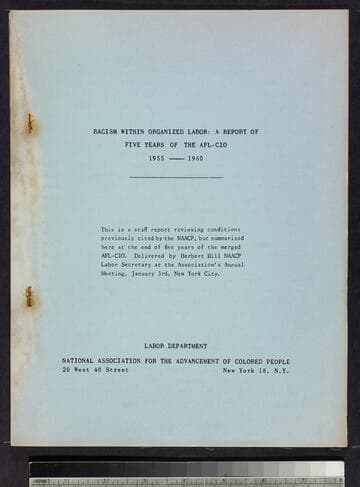 Racism within Organized Labor